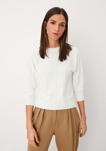 Pull-over s.Oliver BLACK LABEL en blanc : devant