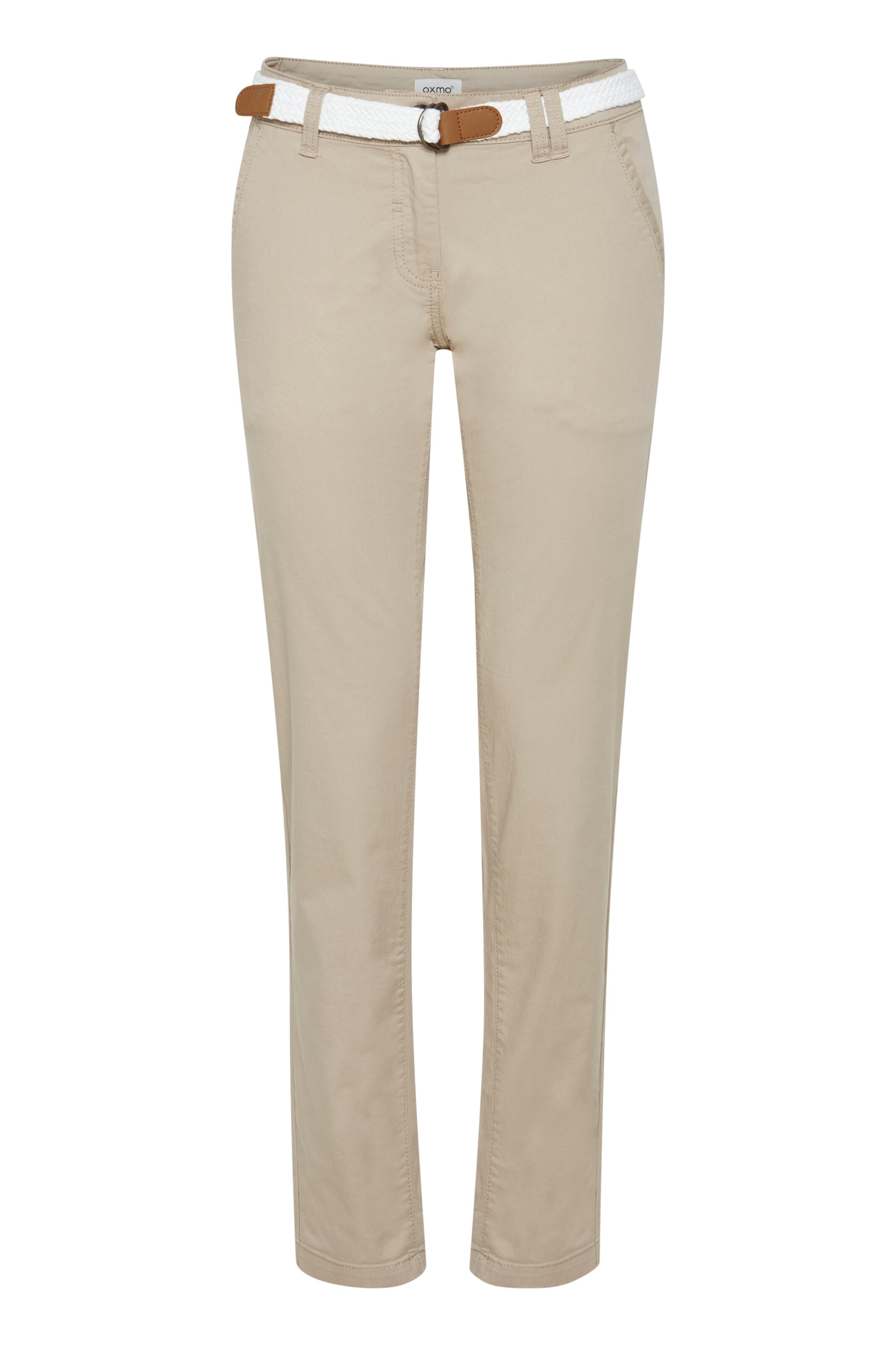 Oxmo Slimfit Chinohose in Beige: Vorderseite