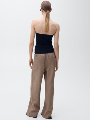 MANGO Loosefit Kalhoty 'VERMUT' – hnědá