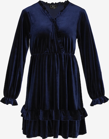 faina - Vestido em azul: frente