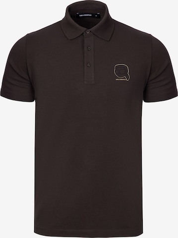 Karl Lagerfeld Poloshirt in Braun: Vorderseite