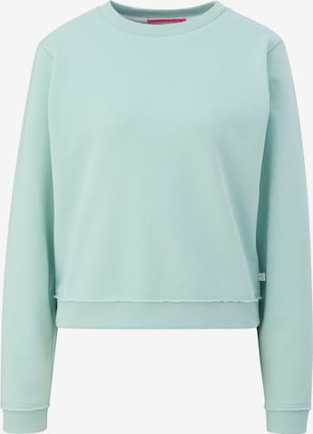 QS Sweatshirt in Groen: voorkant