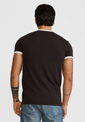 T-Shirt 'Ringer' SikSilk en marron