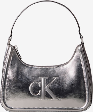 Borsa a spalla di Calvin Klein in argento: frontale