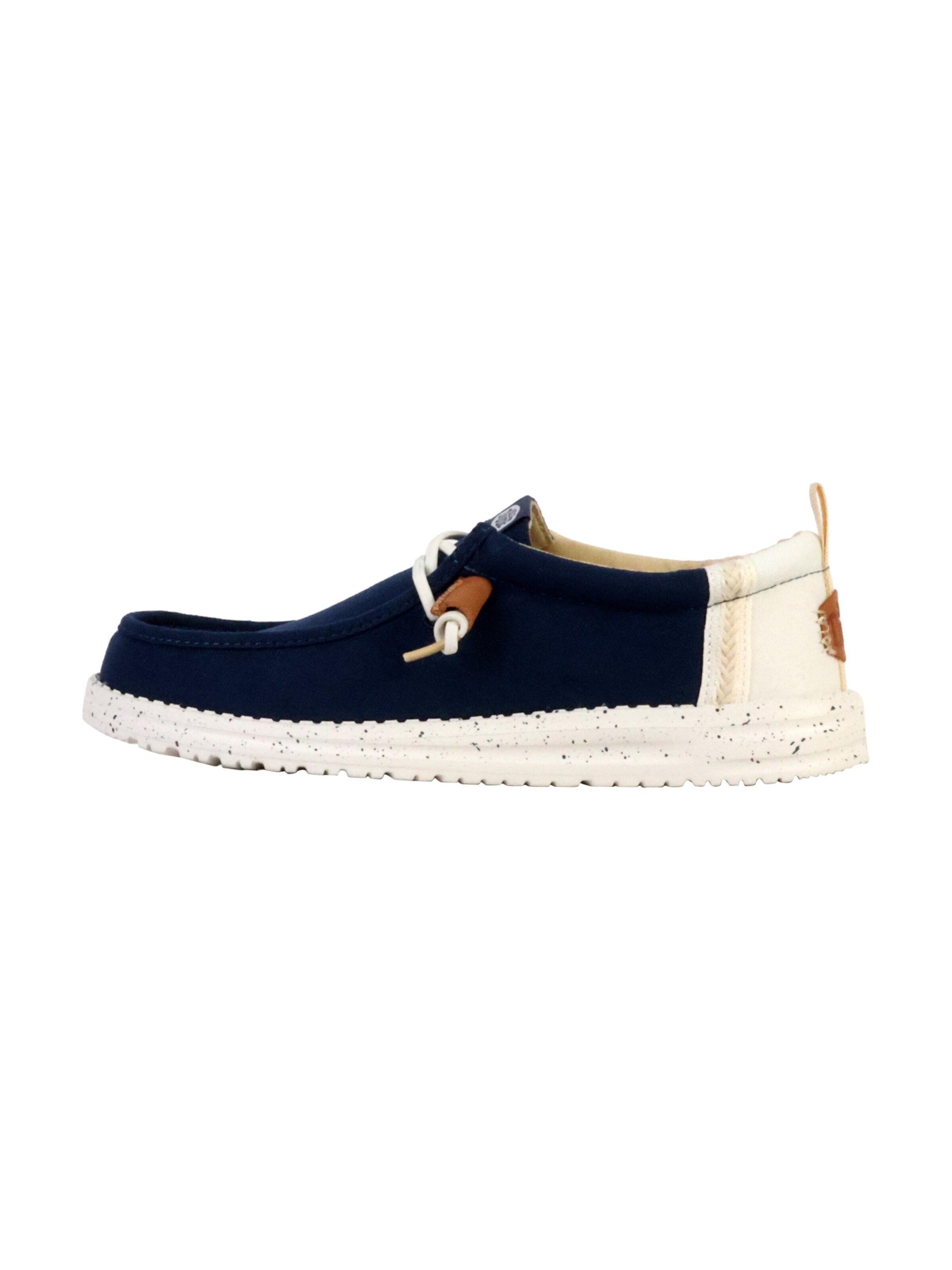 HEY DUDE Slipper 'Schnür-Mokassin „Wally Craft Linen“'‌‌ in Blau: Vorderseite
