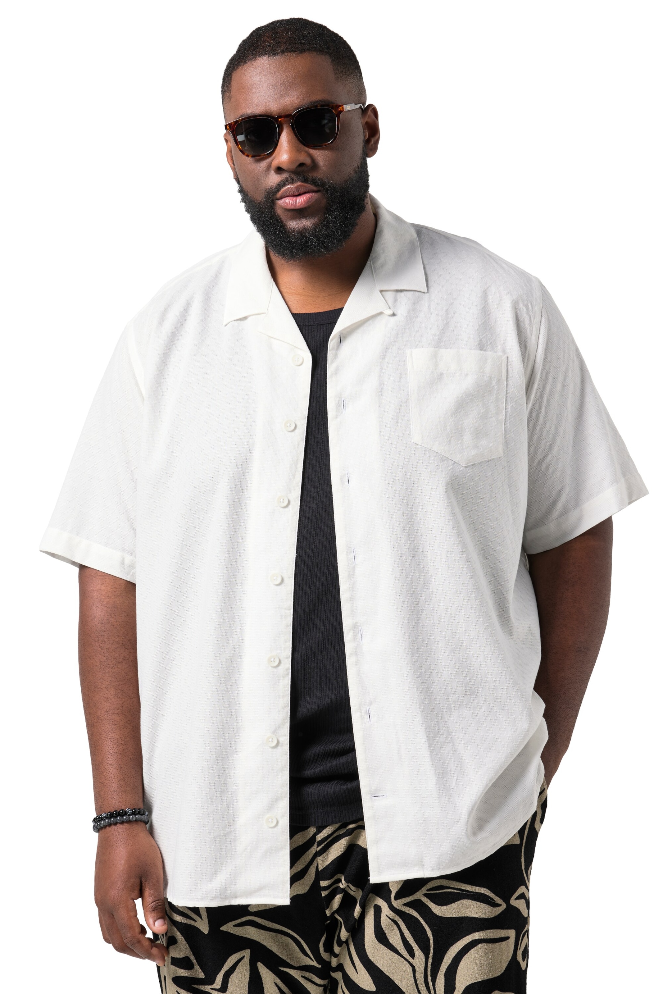 STHUGE Regular fit Overhemd in Wit: voorkant