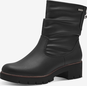 Botine de la Tamaris pe negru: față