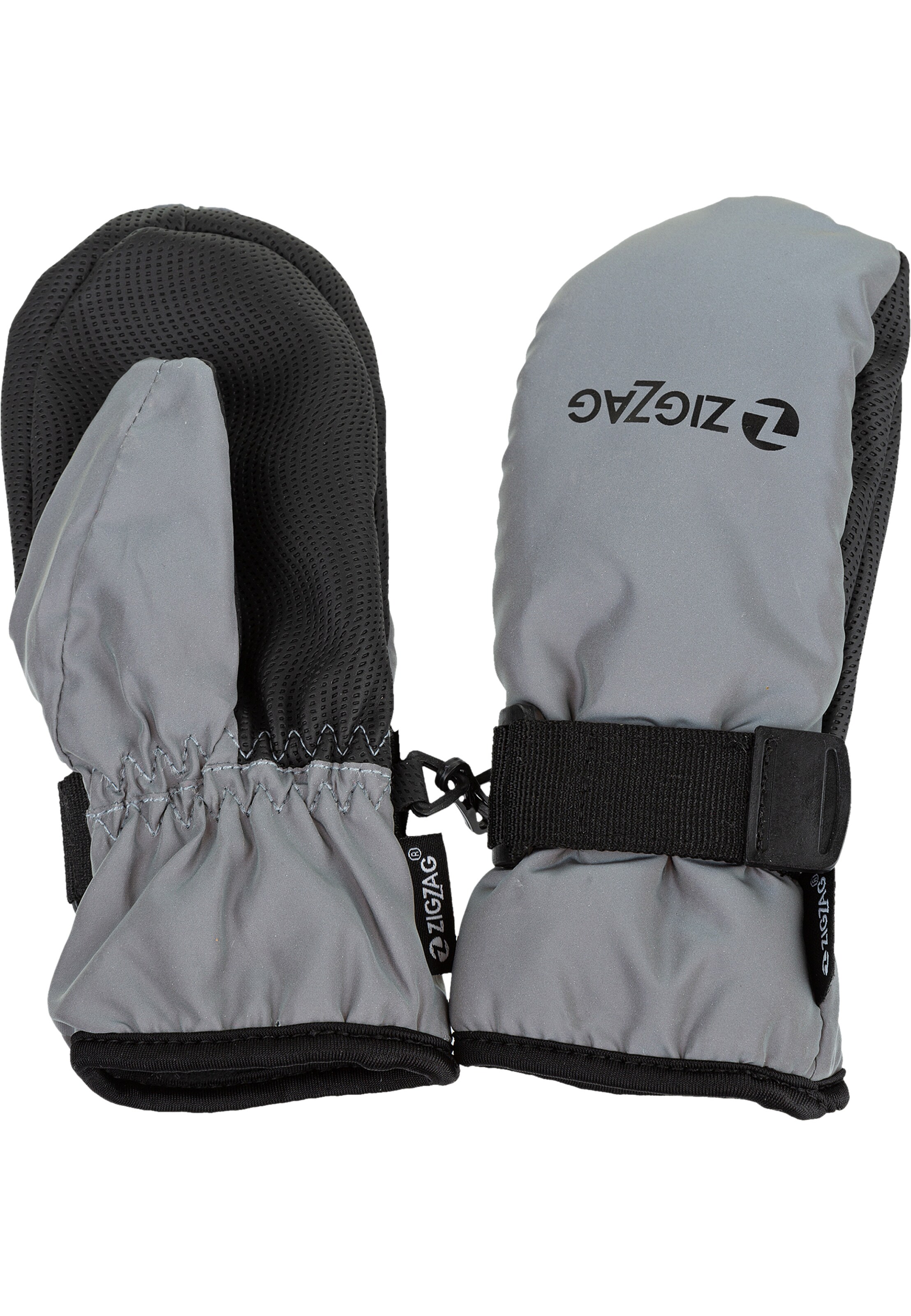 ZigZag Handschuhe 'Glow' in Grau: Vorderseite