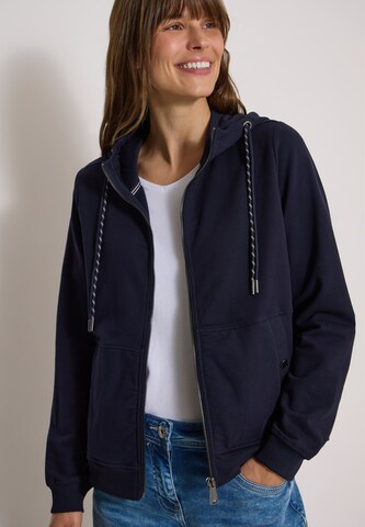 CECIL Zip-Up Hoodie in Blue: front