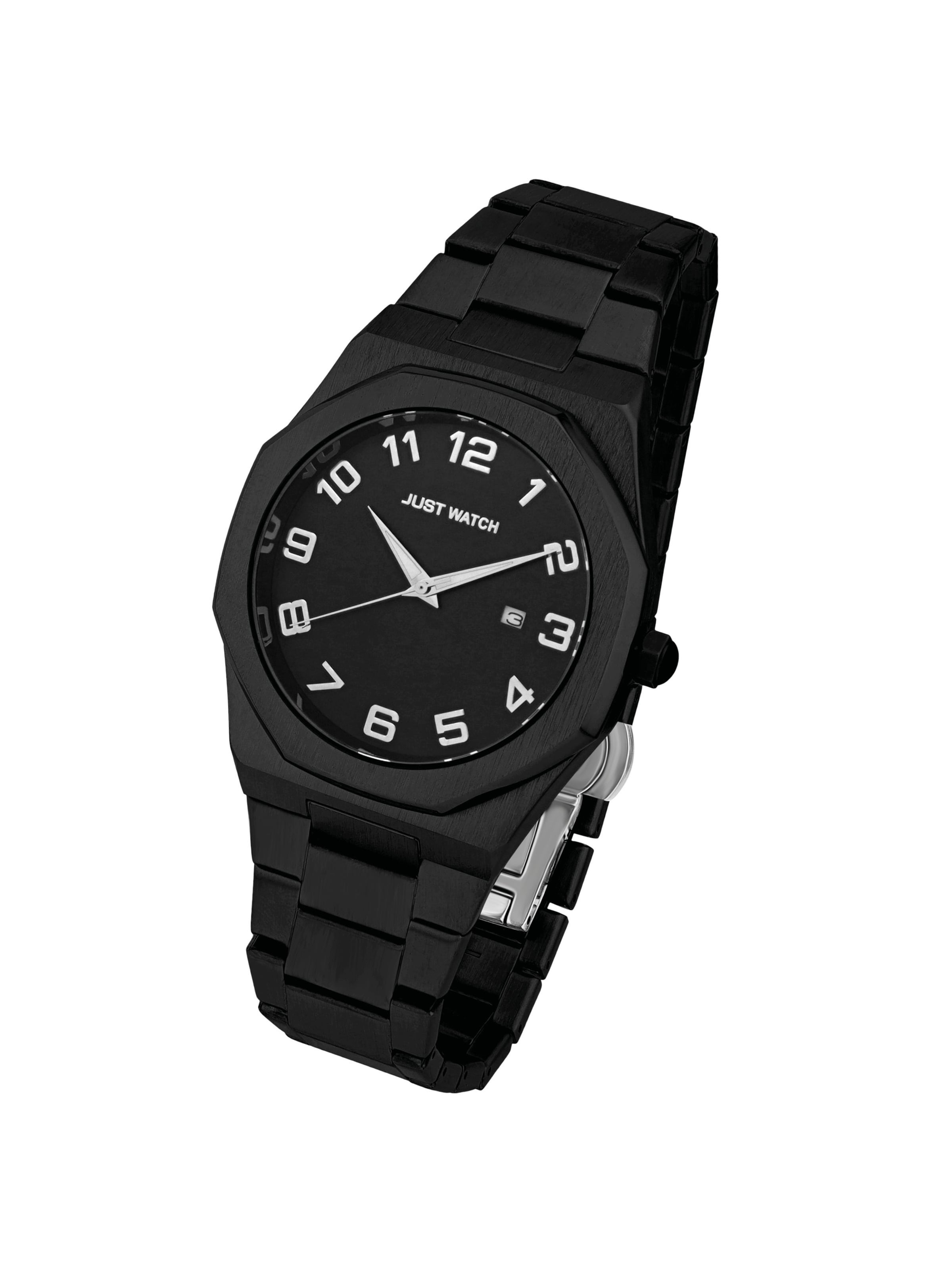 Just Watch Analoguhr 'Datumsanzeige'‌‌‌‌ in Schwarz