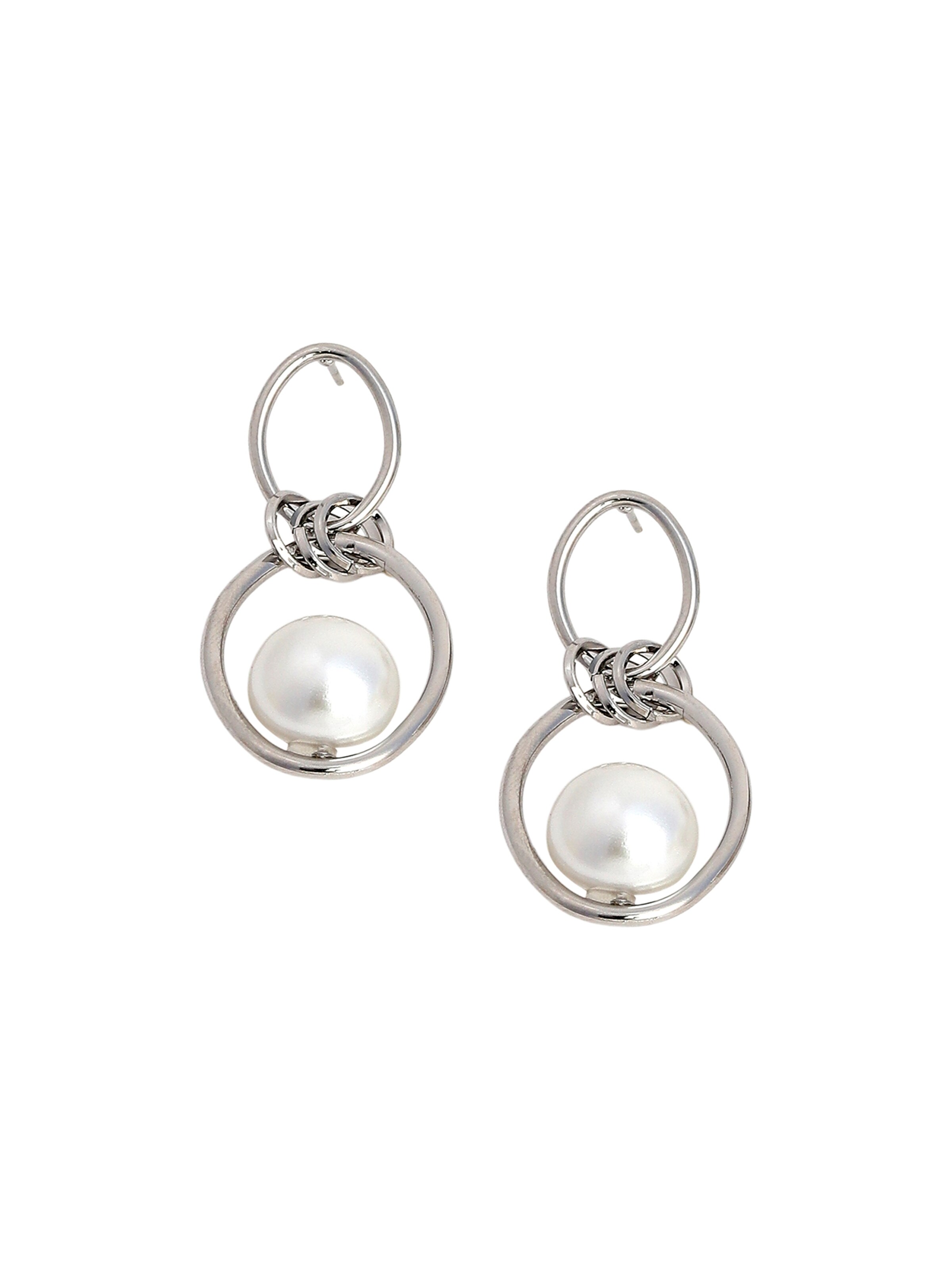 SOHI Náušnice - Strieborná: predná strana