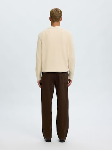 SELECTED - Jersey 'SLMBRAUN' en beige