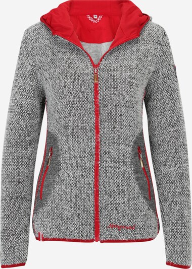 Jachetă  fleece 'SCHRATTNERKOGEL' Almgwand pe gri închis / gri amestecat / roșu, Vizualizare produs