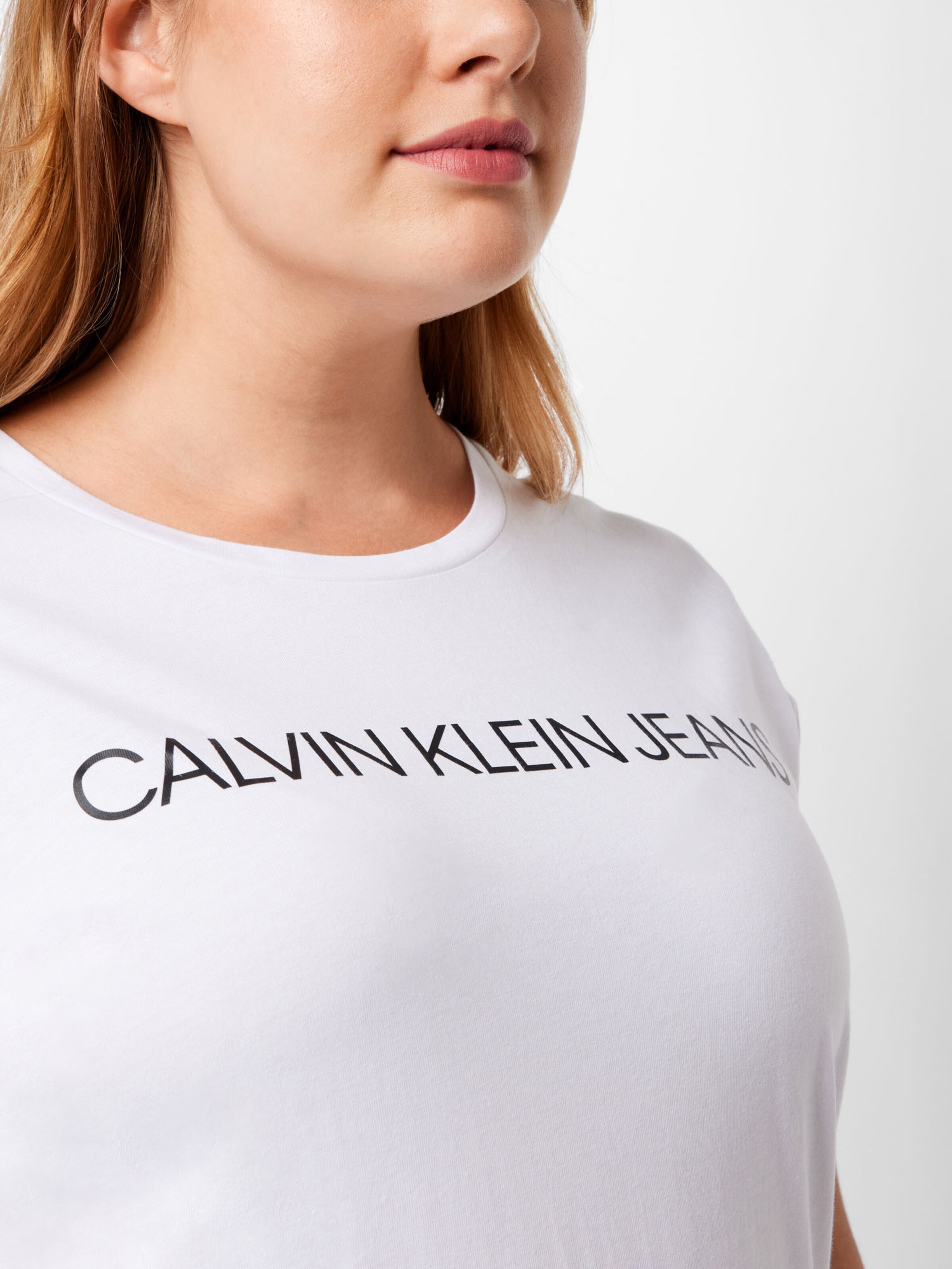 Femme T-shirt Calvin Klein Jeans Plus en Blanc 
