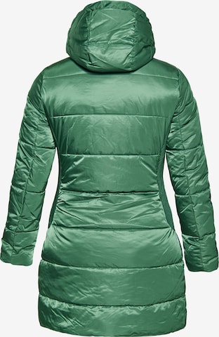 Cappotto invernale di faina in verde