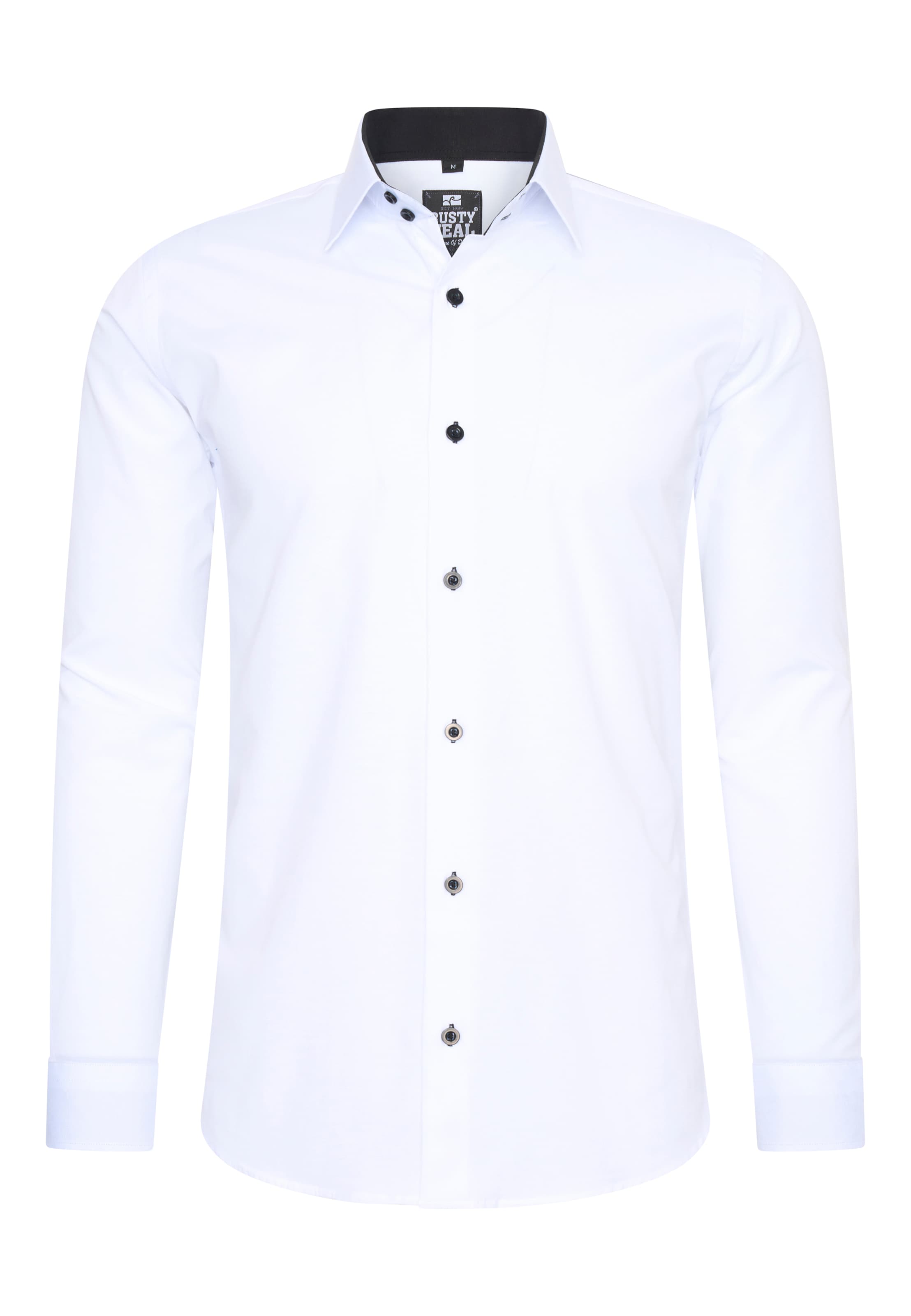 Rusty Neal Regular fit Overhemd in Wit: voorkant