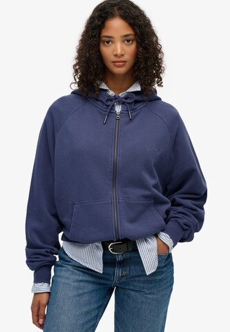 Veste de survêtement 'Essential' Superdry en bleu : devant