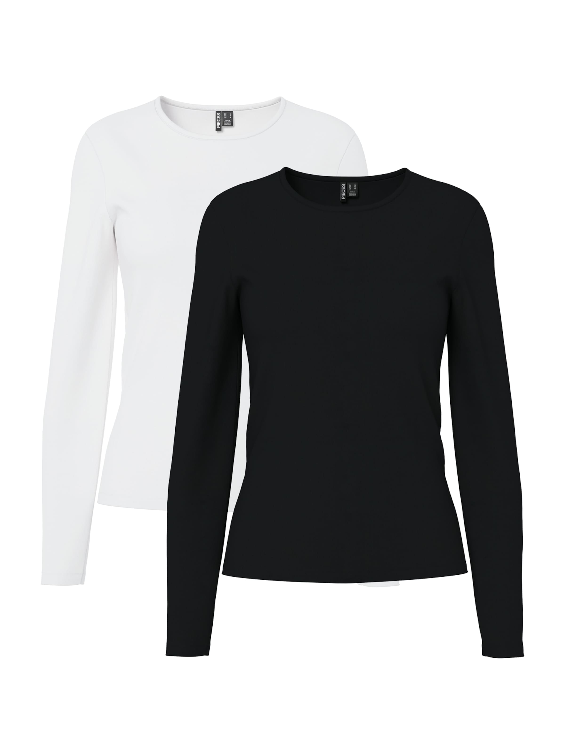 Maglietta 'PCAmelia' di PIECES in nero: frontale