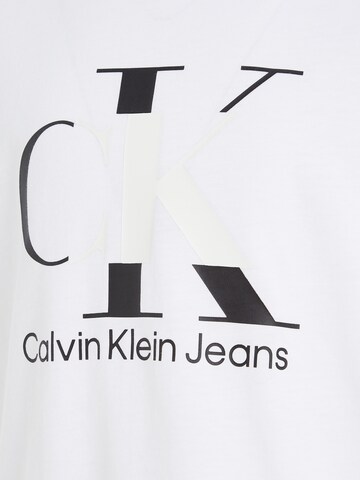 balta Calvin Klein Jeans Marškinėliai