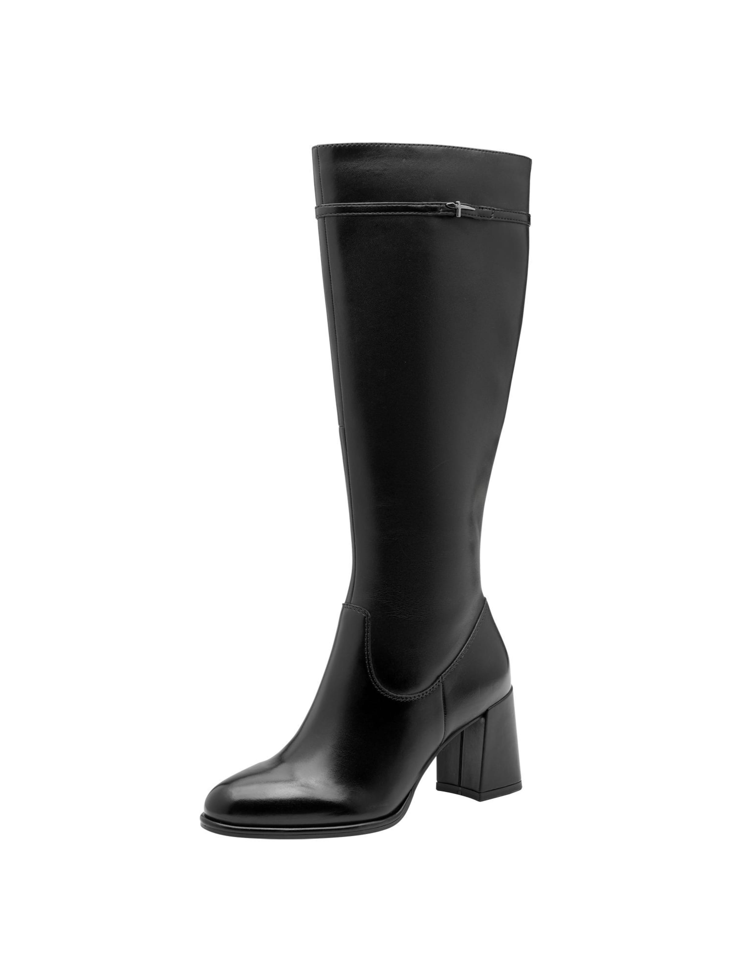 Bottes Tamaris en noir : devant