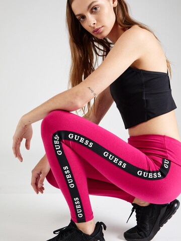 GUESS Skinny Sportnadrágok 'ALINE' - piros