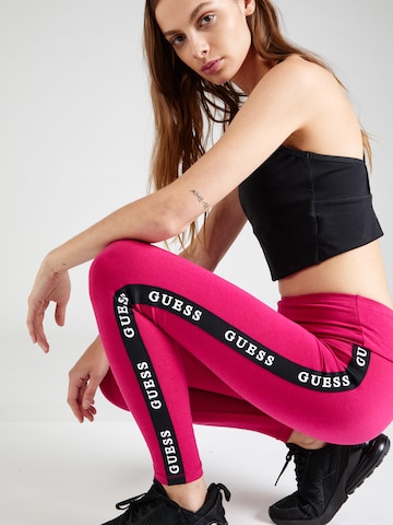 GUESS Skinny Workout Pants 'ALINE' in Red