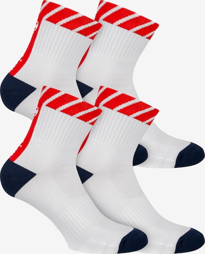 Champion Authentic Athletic Apparel Chaussettes de sport ' 4er-Pack Performance ' en rouge / noir / blanc, Vue avec produit