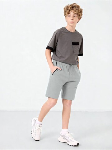 Tommy Life tavaline Püksid 'TOMMY Jugend-Shorts Aus Baumwollmischung', värv hall
