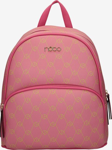 NOBO Backpack 'Monogram' in Pink: front