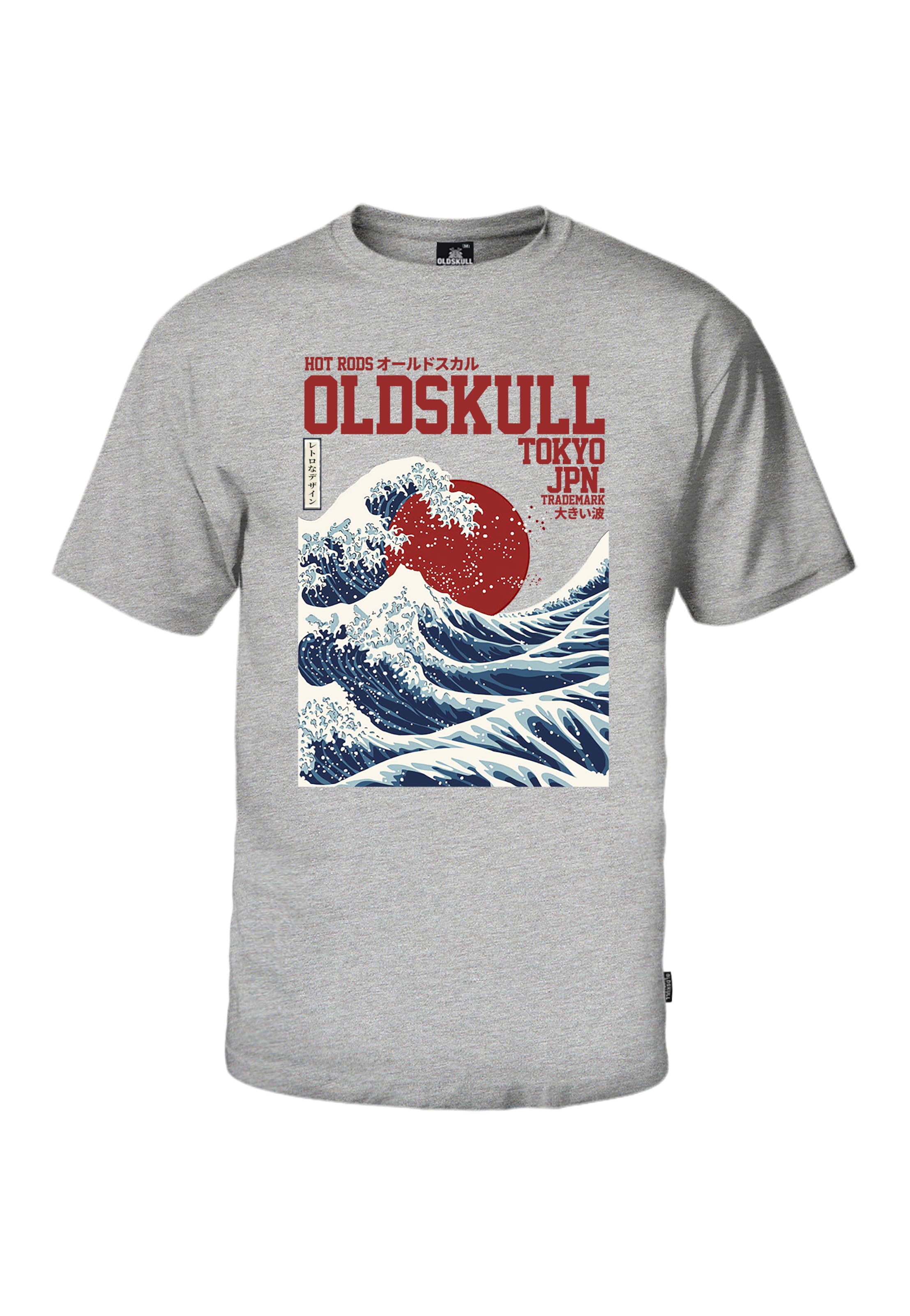 Oldskull Shirt 'Asian Big W' in Grey: front