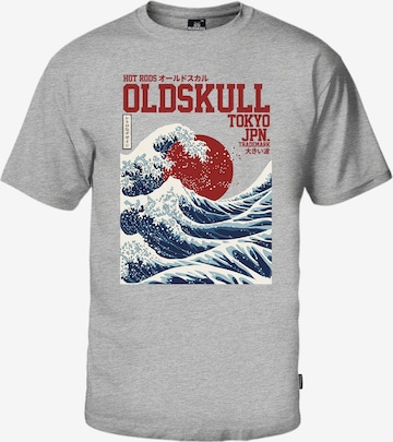 Oldskull Shirt 'Asian Big W' in Grey: front