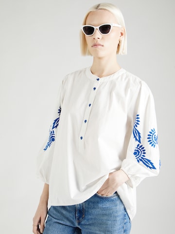 Lollys Laundry - Blusa 'Faith' en blanco: frente