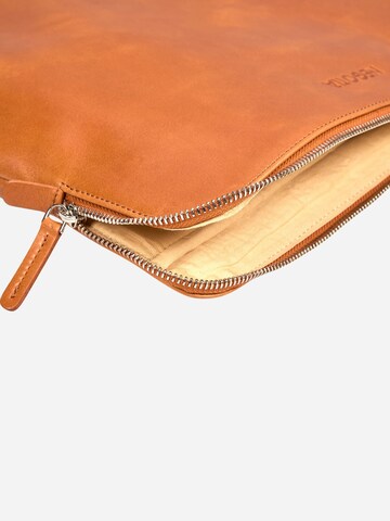 NEGOTIA Leather Laptop Bag 'Carry All 14''' in Brown