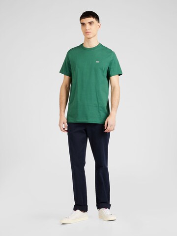 Tommy Jeans Klasický střih Tričko – zelená