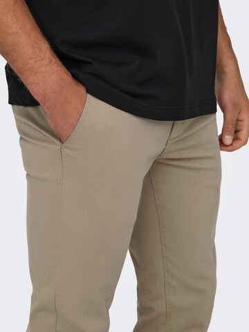Slimfit Pantaloni chino 'ONSMARK LUCA' di Only & Sons in beige