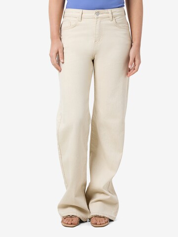 Noisy may Wide Leg Jeans 'NMYOLANDA' in Beige: Vorderseite