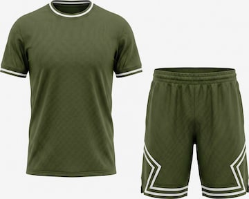 PANTONECLO Trainingsanzug 'ActiveFlex' in Grün: Vorderseite