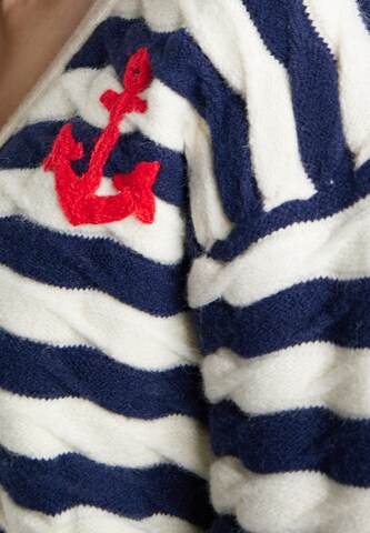 Geacă tricotată de la DreiMaster Maritim pe albastru