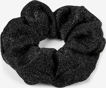styleBREAKER Haarschmuck 'Glitzer Scrunchie Haargummi' in Schwarz