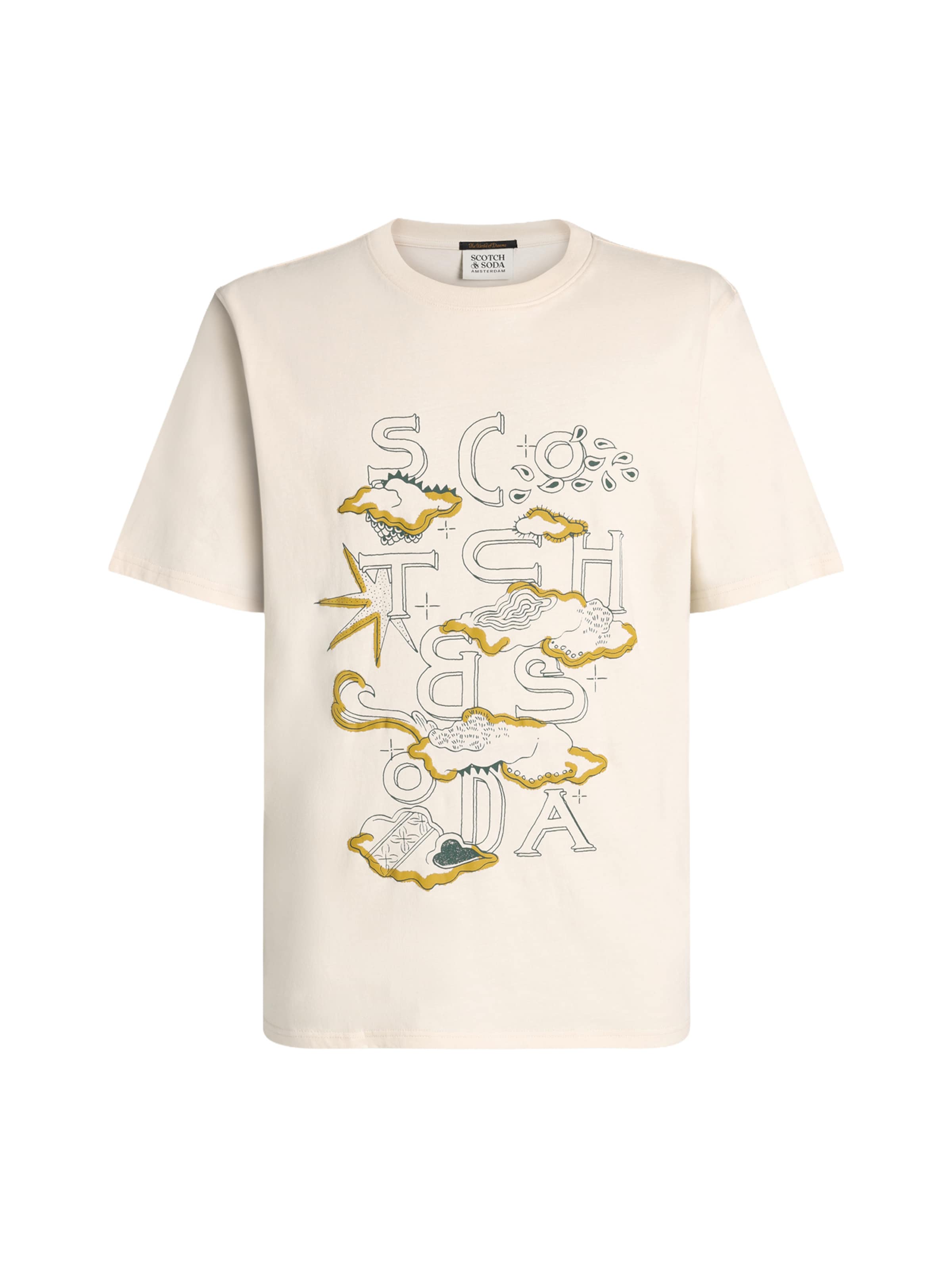 SCOTCH & SODA T-shirt i beige: framsida