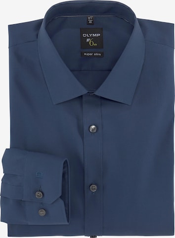 OLYMP Slim fit Zakelijk overhemd 'No. 6' in Blauw