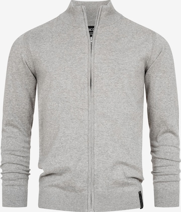 INDICODE JEANS Knit Cardigan 'Lau' in Grey: front