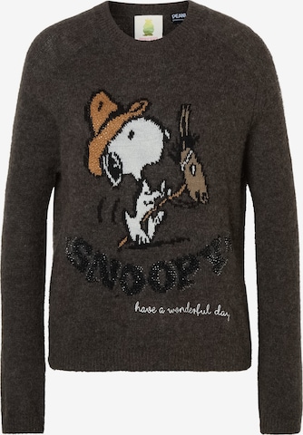 Pull-over 'Snoopy Western Intari' PRINCESS GOES HOLLYWOOD en marron : devant