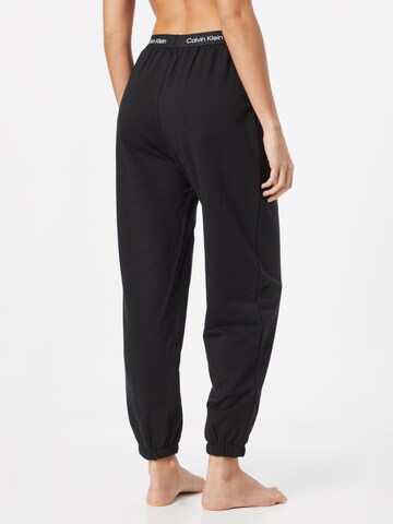 Calvin Klein Underwear Tapered Pleat-Front Pants in Black