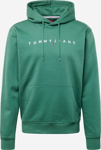 Bluză de molton de la Tommy Jeans pe verde: față