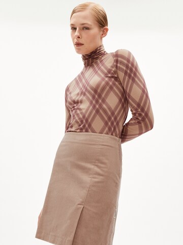 ARMEDANGELS Shirt 'Graziliaa Argyle' in Brown: front