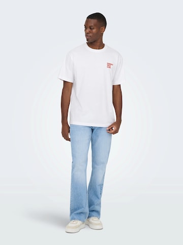 Only & Sons T-shirt 'ONSFRED' i vit