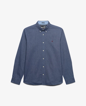 Superdry & Co Regular fit Button Up Shirt in Blue