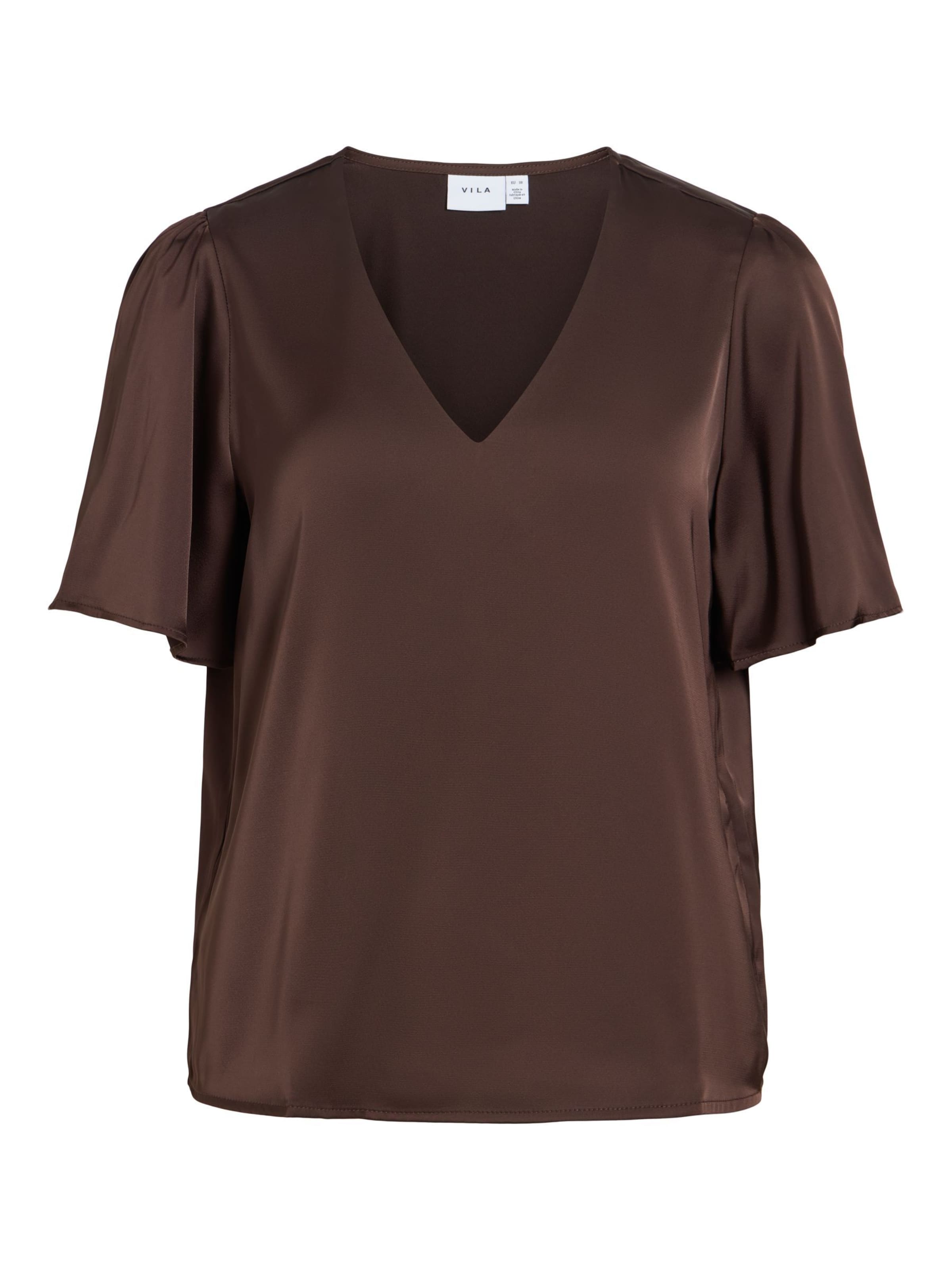 VILA Shirt 'VIENNA RAVENNA' in Bruin: voorkant