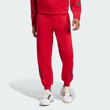 Effilé Pantalon de sport 'Z.N.E.' ADIDAS SPORTSWEAR en rouge : devant
